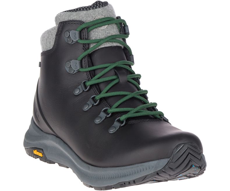 Merrell Ontario Thermo Mid Vedenpitävät Miesten Vaellussaappaat Mustat Vihreä | 41494M-2HA