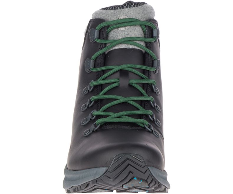 Merrell Ontario Thermo Mid Vedenpitävät Miesten Vaellussaappaat Mustat Vihreä | 41494M-2HA