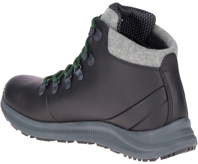 Merrell Ontario Thermo Mid Vedenpitävät Miesten Vaellussaappaat Mustat Vihreä | 41494M-2HA