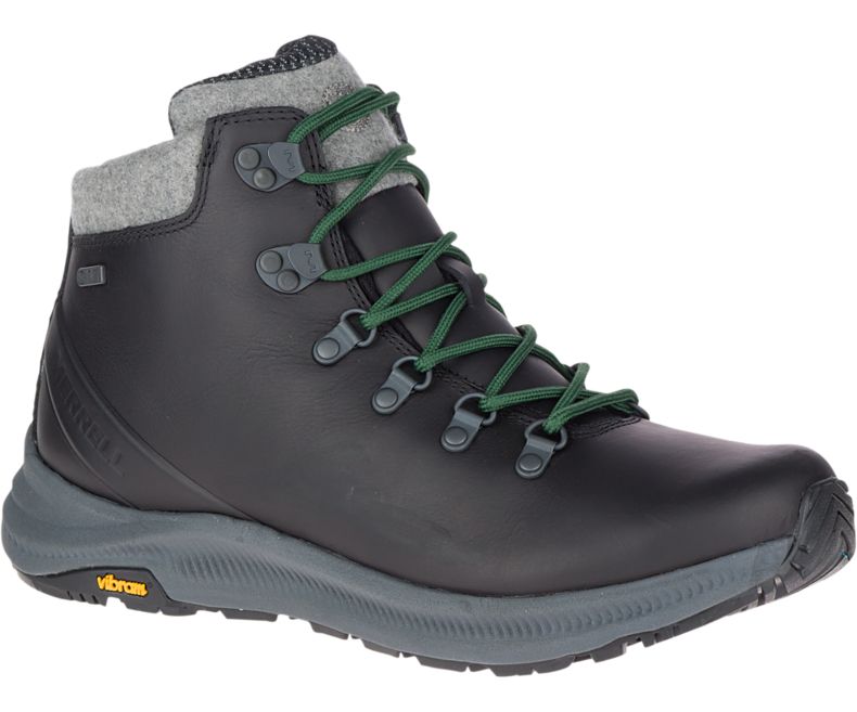 Merrell Ontario Thermo Mid Vedenpitävät Miesten Vaellussaappaat Mustat Vihreä | 41494M-2HA