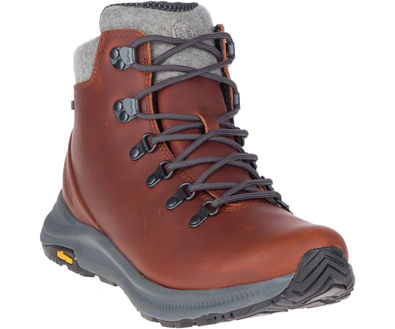 Merrell Ontario Thermo Mid Vedenpitävät Miesten Vaellussaappaat Ruskea | 41494M-2HB