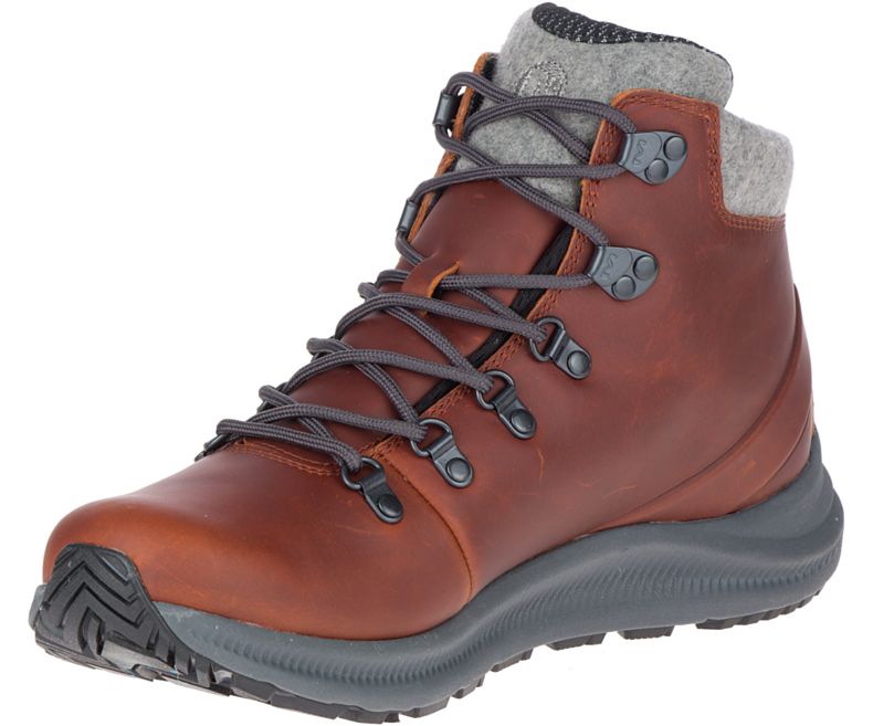 Merrell Ontario Thermo Mid Vedenpitävät Miesten Vaellussaappaat Ruskea | 41494M-2HB