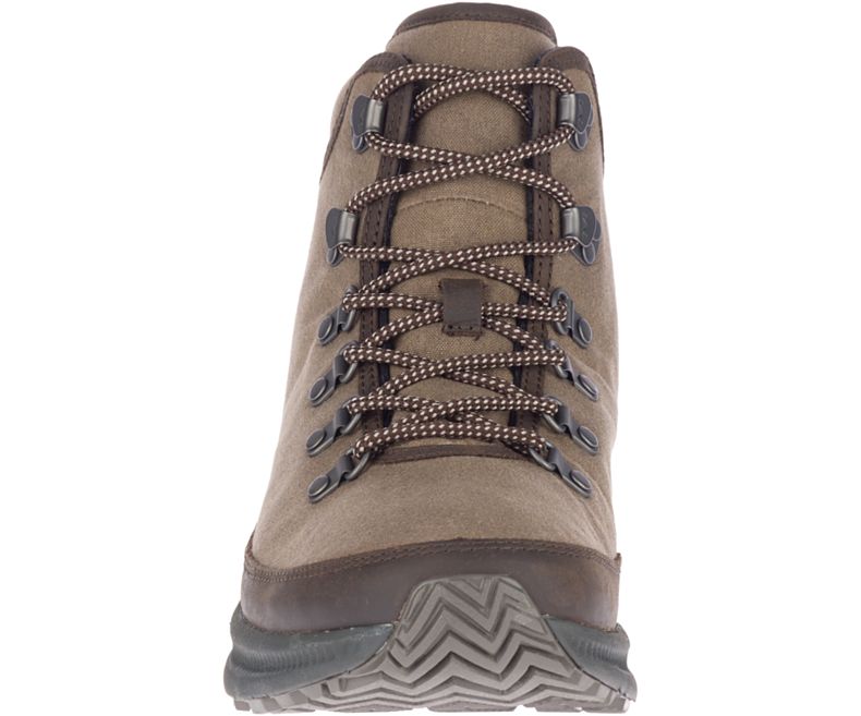 Merrell Ontario X Stormy Kromer Wax Miesten Vaelluskengät Tummanruskea | 40754M-2HD