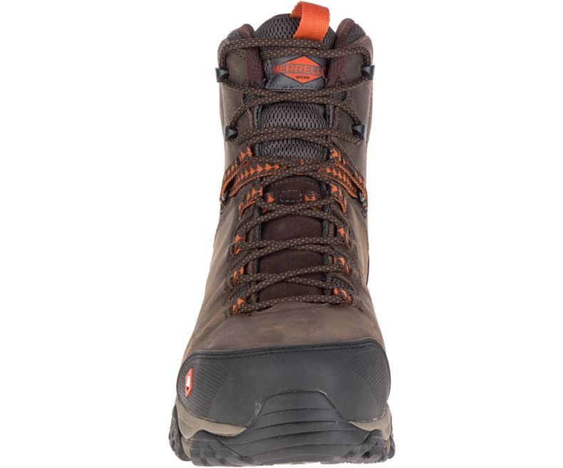 Merrell Phaserbound Mid Vedenpitävät Comp Varvas Työ Boot Miesten Työsaappaat Tummanruskea | 29079M-2OD