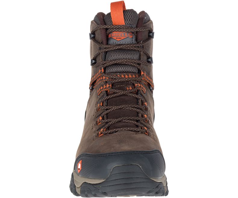 Merrell Phaserbound Mid Vedenpitävät Työ Boot Miesten Vedenpitävät Talvikengät Tummanruskea | 29811M-2WD