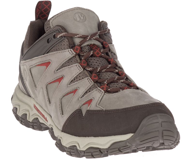 Merrell Pulsate 2 Nahkaiset Leveät Leveys Miesten Vaelluskengät Beige Punainen | 36113M-2HB