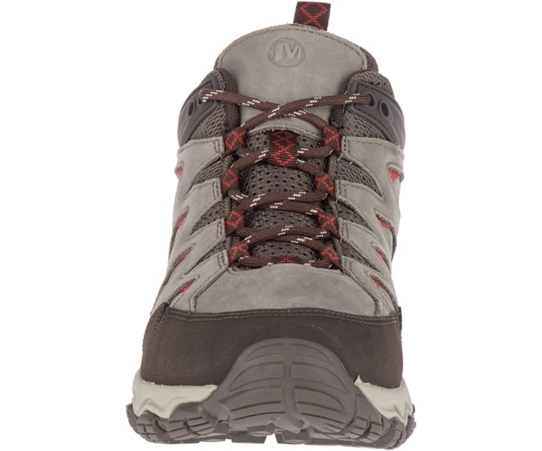 Merrell Pulsate 2 Nahkaiset Leveät Leveys Miesten Vaelluskengät Beige Punainen | 36113M-2HB