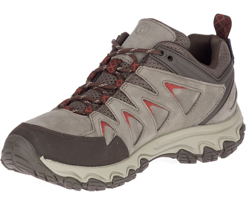 Merrell Pulsate 2 Nahkaiset Leveät Leveys Miesten Vaelluskengät Beige Punainen | 36113M-2HB