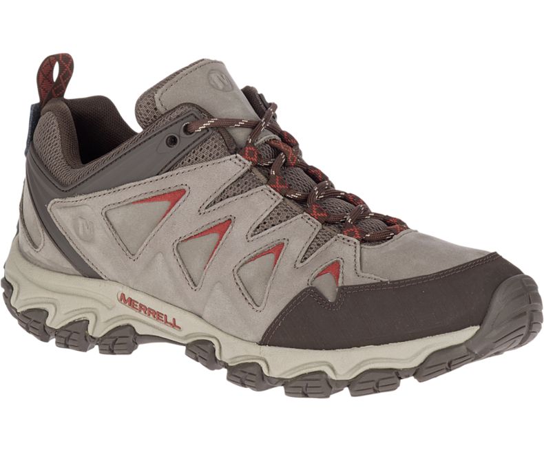 Merrell Pulsate 2 Nahkaiset Leveät Leveys Miesten Vaelluskengät Beige Punainen | 36113M-2HB