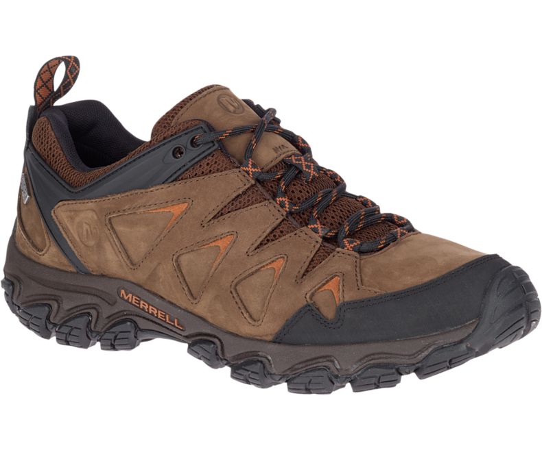 Merrell Pulsate 2 Nahkaiset Vedenpitävät Leveät Leveys Miesten Vaelluskengät Tummanruskea | 36111M-2HD