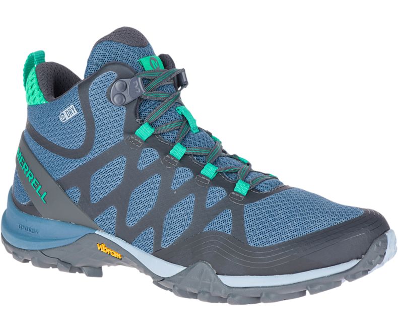 Merrell Siren 3 Mid Vedenpitävät Naisten Vaelluskengät Sininen | 36285W-1HB