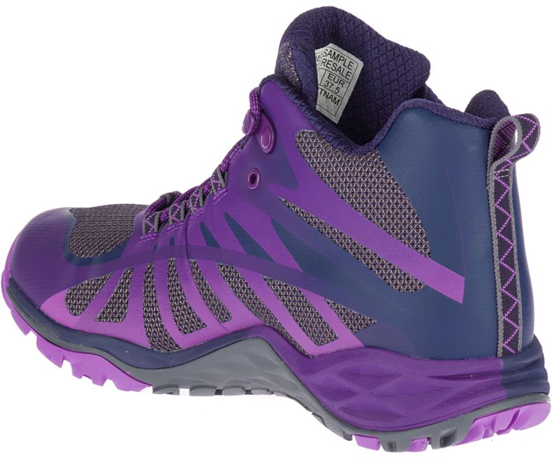 Merrell Siren Edge Q2 Mid Vedenpitävät Naisten Vaelluskengät Violetit | 34609W-1HP