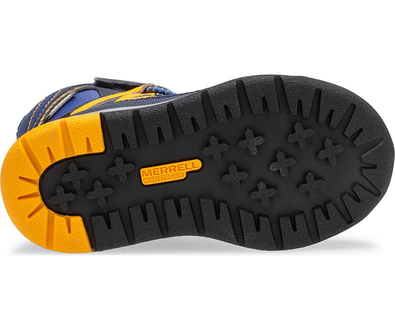 Merrell Snow Crush Jr. Vedenpitävät Boot Lasten Lumi Saappaat Laivastonsininen Keltainen | 41014B-1SN