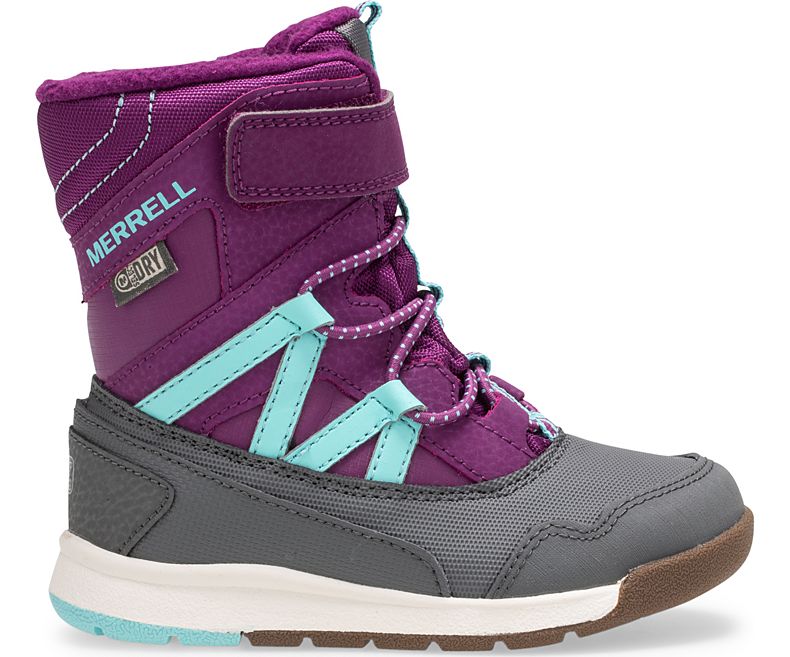 Merrell Snow Crush Jr. Vedenpitävät Boot Lasten Lumi Saappaat Violetit Turkoosi | 41014B-1SP