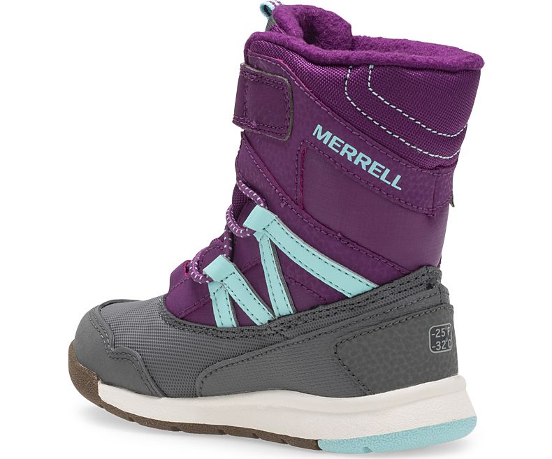 Merrell Snow Crush Jr. Vedenpitävät Boot Lasten Lumi Saappaat Violetit Turkoosi | 41014B-1SP