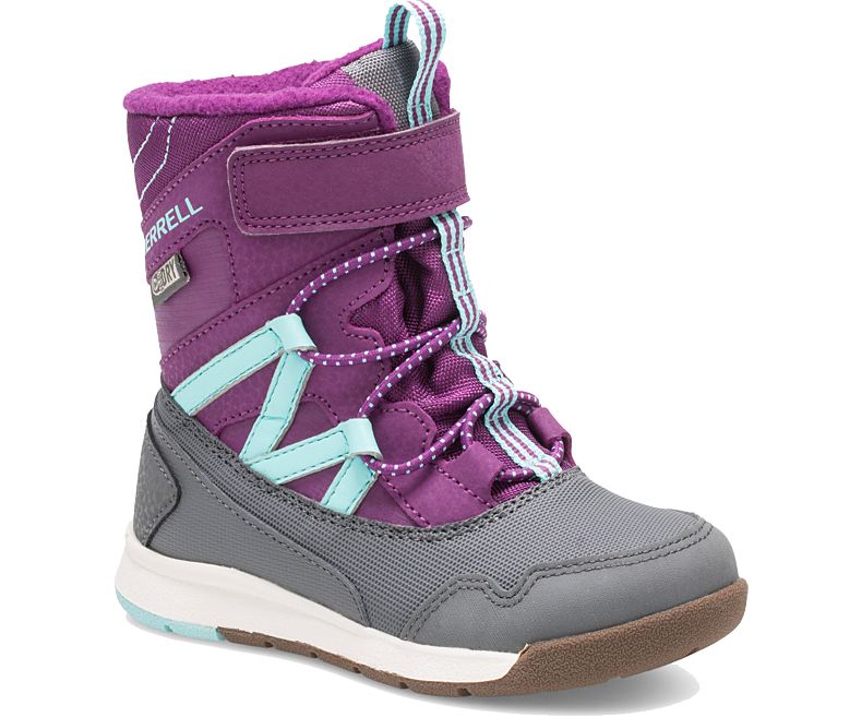 Merrell Snow Crush Jr. Vedenpitävät Boot Lasten Lumi Saappaat Violetit Turkoosi | 41014B-1SP