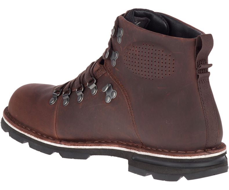 Merrell Sugarbush Braden Mid Nahkaiset Vedenpitävät Miesten Saappaat Tummanruskea | 38905M-2BD