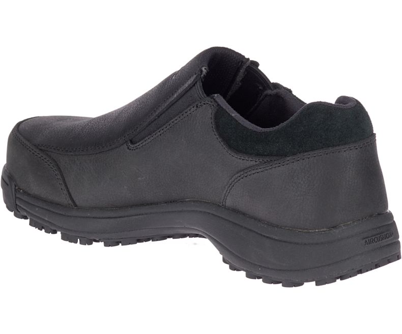 Merrell Sutton Moc Steel Varvas Työ Shoe Miesten Työkengät Mustat | 41322M-2WB