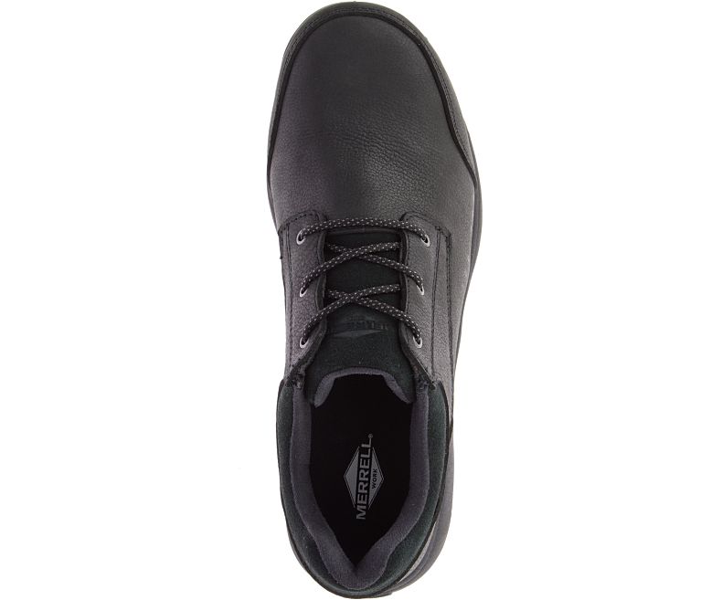 Merrell Sutton Oxford Steel Varvas Työ Shoe Miesten Työkengät Mustat | 41323M-2WB