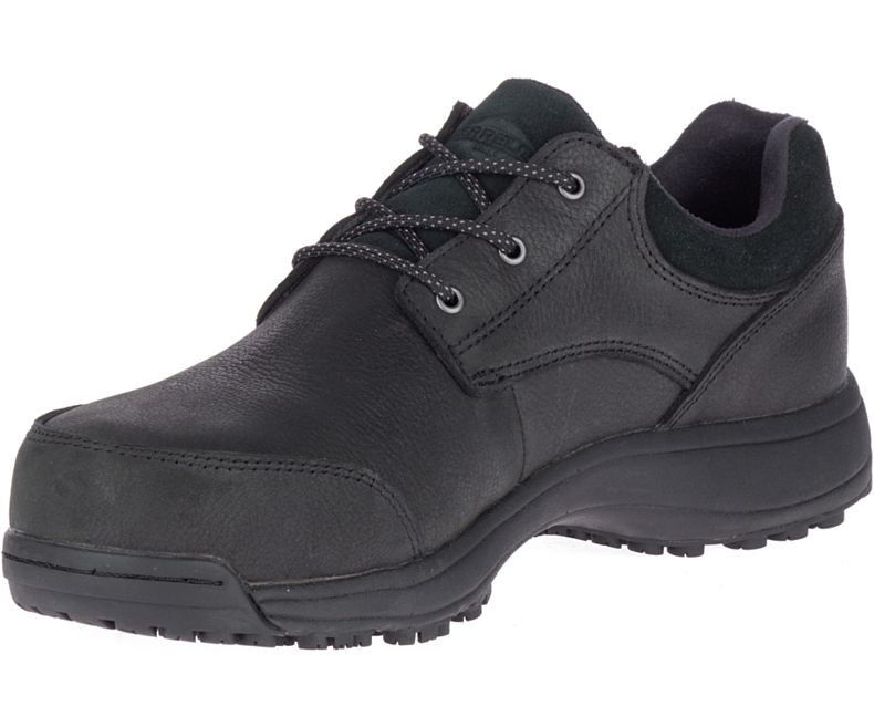 Merrell Sutton Oxford Steel Varvas Työ Shoe Miesten Työkengät Mustat | 41323M-2WB