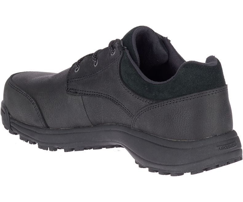 Merrell Sutton Oxford Steel Varvas Työ Shoe Miesten Työkengät Mustat | 41323M-2WB