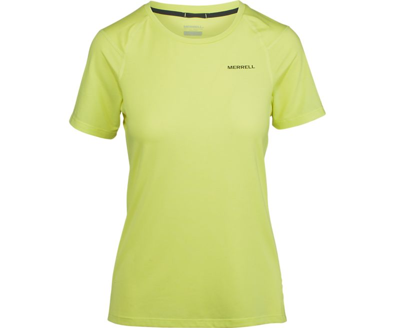 Merrell Tencel® Lyhyt Sleeve Tee with drirelease® Fabric Naisten Lyhythihaiset Paidat Vaaleanvihreä | 38891W-1SL