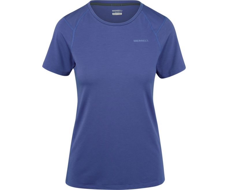 Merrell Tencel® Lyhyt Sleeve Tee with drirelease® Fabric Naisten Lyhythihaiset Paidat Violetit | 38891W-1SP