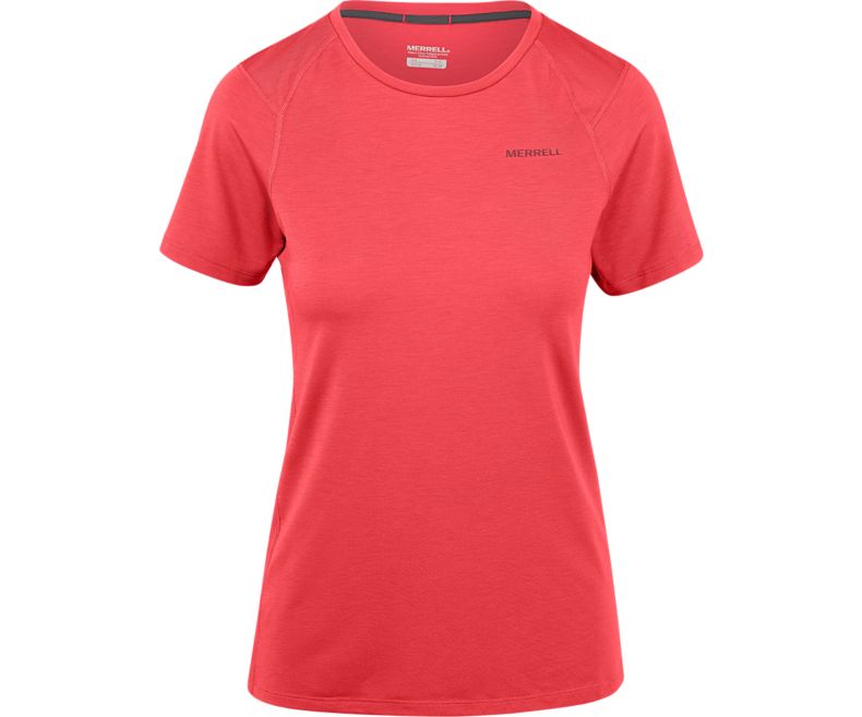 Merrell Tencel® Lyhyt Sleeve Tee with drirelease® Fabric Naisten Lyhythihaiset Paidat Punainen | 38891W-1SR