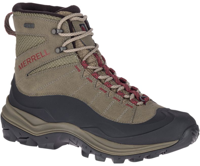 Merrell Thermo Chill Mid Shell Vedenpitävät Miesten Vaelluskengät Ruskea Punainen | 35067M-2HB