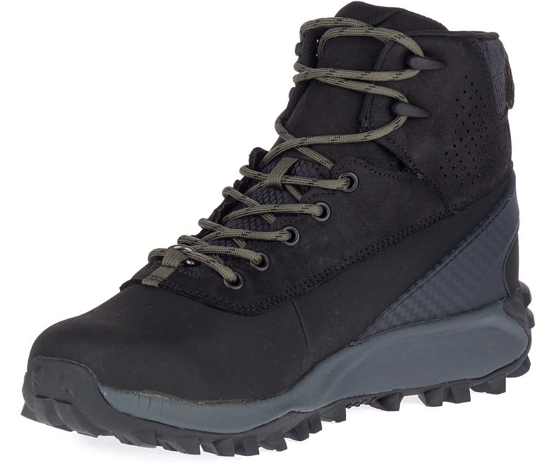 Merrell Thermo Kiruna Mid Shell Vedenpitävät Miesten Vaelluskengät Mustat | 41495M-2HB