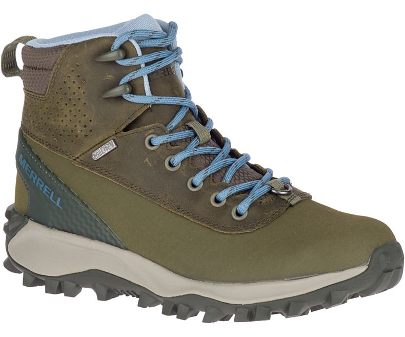 Merrell Thermo Kiruna Mid Shell Vedenpitävät Naisten Vaelluskengät Oliivinvihreä | 41542W-1HO