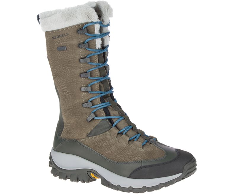 Merrell Thermo Rhea Korkeat Vedenpitävät Naisten Vaelluskengät Oliivinvihreä | 41496W-1HO