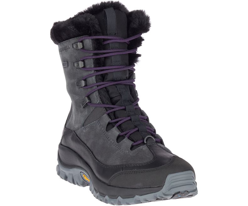 Merrell Thermo Rhea Mid Vedenpitävät Naisten Vaelluskengät Tummanharmaat | 41497W-1HD