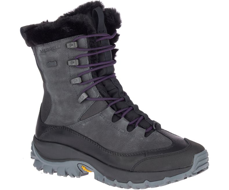 Merrell Thermo Rhea Mid Vedenpitävät Naisten Vaelluskengät Tummanharmaat | 41497W-1HD