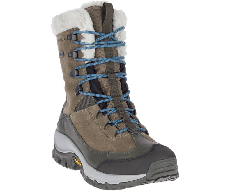 Merrell Thermo Rhea Mid Vedenpitävät Naisten Vaelluskengät Oliivinvihreä | 41497W-1WA