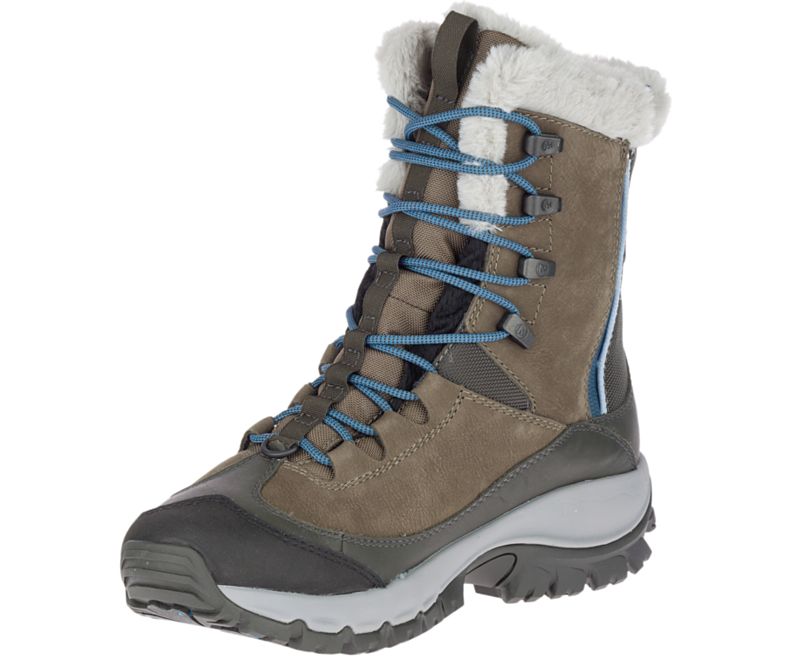 Merrell Thermo Rhea Mid Vedenpitävät Naisten Vaelluskengät Oliivinvihreä | 41497W-1WA