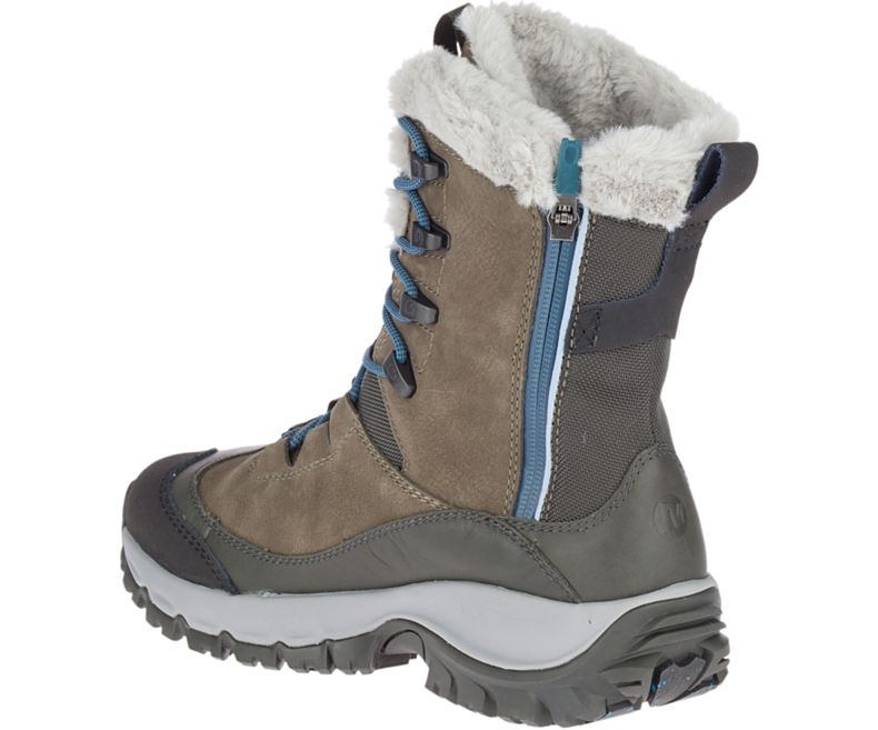 Merrell Thermo Rhea Mid Vedenpitävät Naisten Vaelluskengät Oliivinvihreä | 41497W-1WA