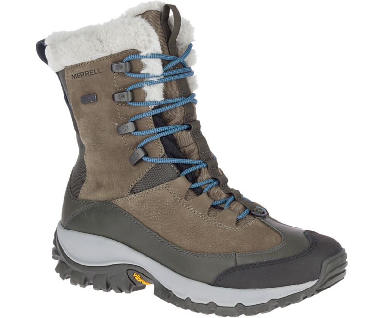 Merrell Thermo Rhea Mid Vedenpitävät Naisten Vaelluskengät Oliivinvihreä | 41497W-1WA