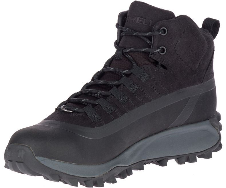 Merrell Thermo Snowdrift Mid Shell Vedenpitävät Miesten Vaelluskengät Mustat | 41374M-2HB