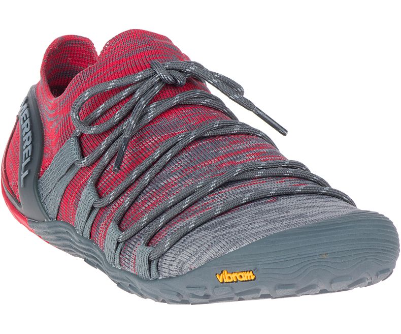 Merrell Vapor Glove 4 3D Miesten Barefoot Kengät Harmaat Punainen | 36208M-2BG