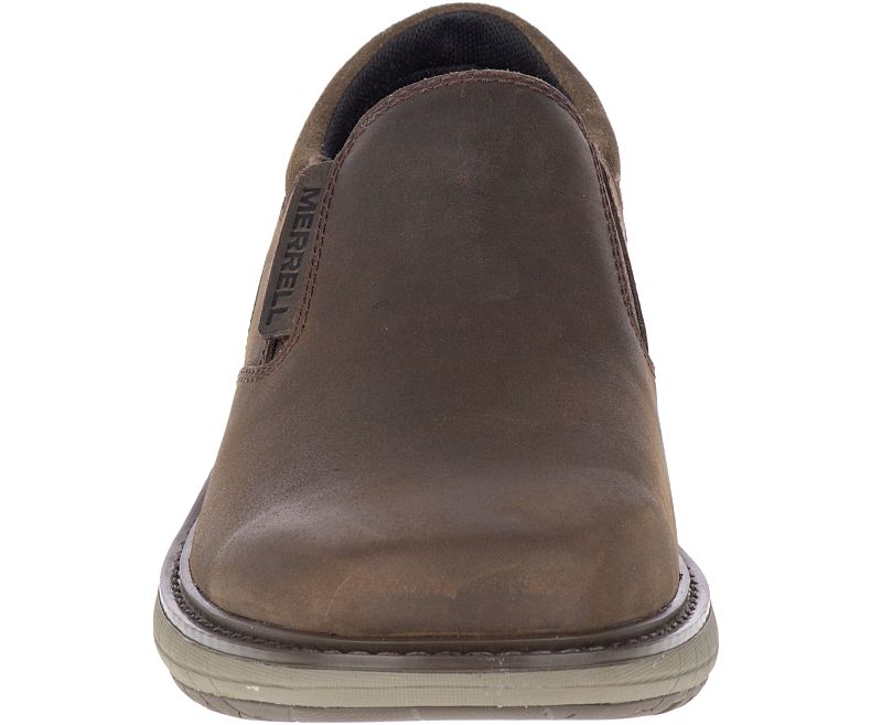 Merrell World Vue Moc Leveät Leveys Miesten Slip On Kengät Mustat | 30969M-2SB