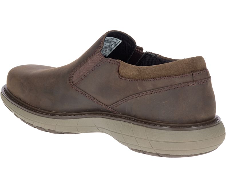 Merrell World Vue Moc Leveät Leveys Miesten Slip On Kengät Mustat | 30969M-2SB