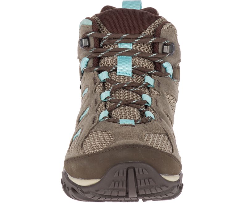 Merrell Yokota 2 Mid Vedenpitävät Naisten Vaelluskengät Ruskea Vaaleansininen | 35411W-1WB