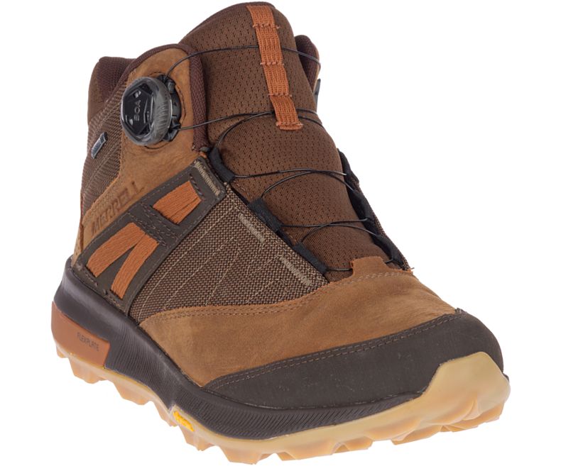 Merrell Zion Boa Mid GORE -TEX® Miesten Vaelluskengät Ruskea | 41232M-2HB