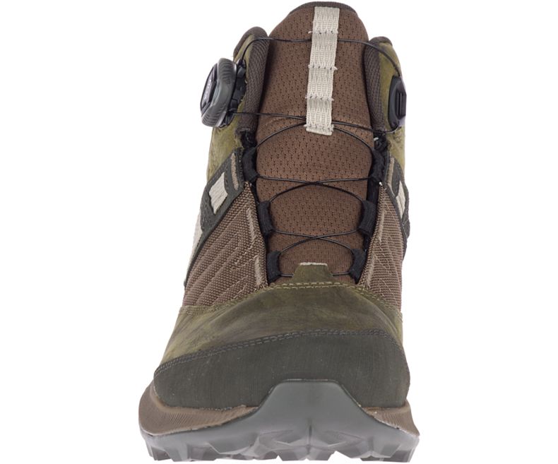 Merrell Zion Boa Mid GORE -TEX® Miesten Vaelluskengät Tummanoliivinvihreä | 41232M-2HD