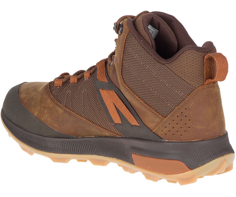 Merrell Zion Mid Vedenpitävät Miesten Vaelluskengät Tummanruskea | 40759M-2HA