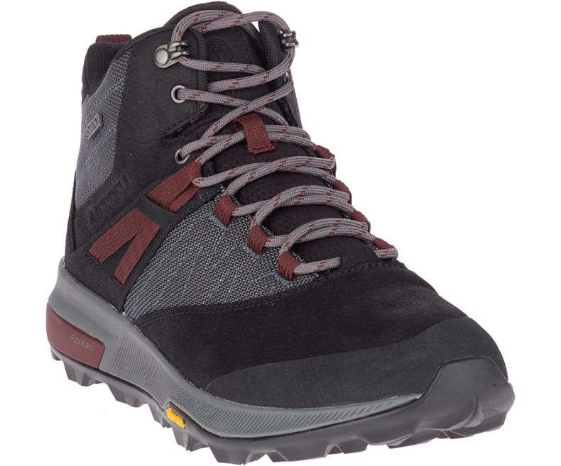 Merrell Zion Mid Vedenpitävät Miesten Vaelluskengät Mustat | 40759M-2HB