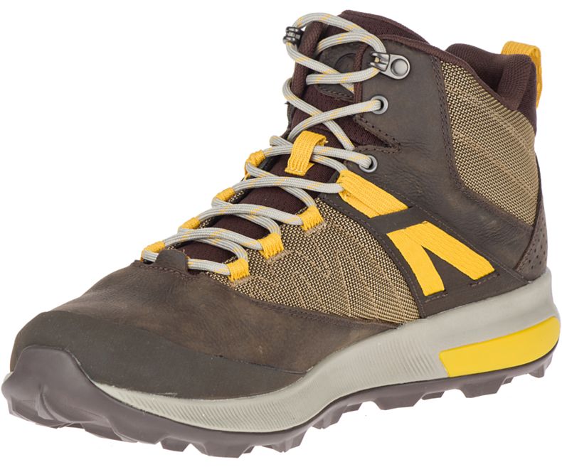 Merrell Zion Mid Vedenpitävät Miesten Vaelluskengät Ruskea | 40759M-2HC