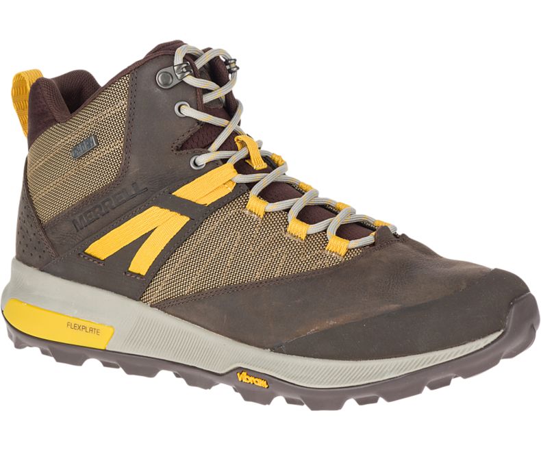 Merrell Zion Mid Vedenpitävät Miesten Vaelluskengät Ruskea | 40759M-2HC