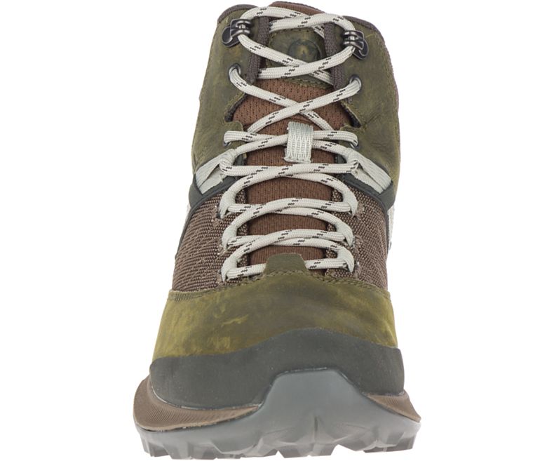 Merrell Zion Mid Vedenpitävät Miesten Vaelluskengät Tummanoliivinvihreä | 40759M-2HD